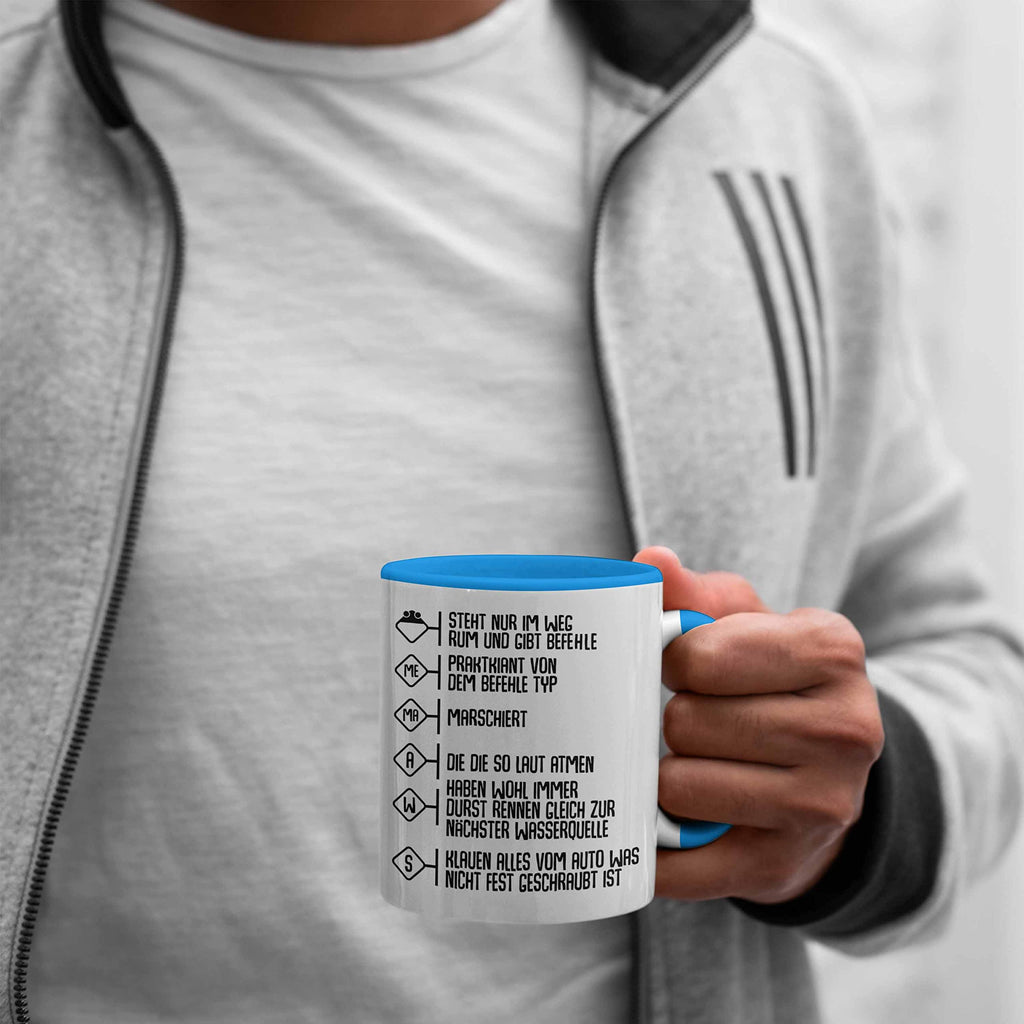 Trendation - Feuerwehr Tasse Geschenke Zubehör Lustig Einsatz Geburtstag Spruch Mann Praktikant (Rot)