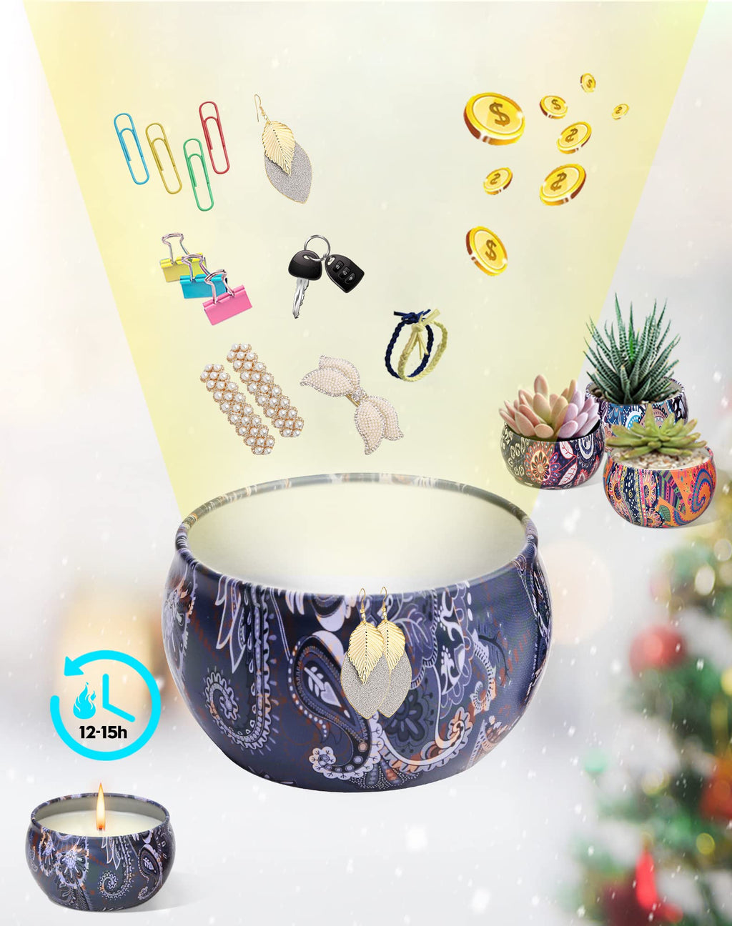 Primevolve Duftkerzen Geschenkset 12 Stück 2.5 OZ，Geburtstagsgeschenk für, Geschenke für ，Personalisierte Geschenke für Weihnachten,Jahrestag, Bad, Yoga, Kleine Geschenke für