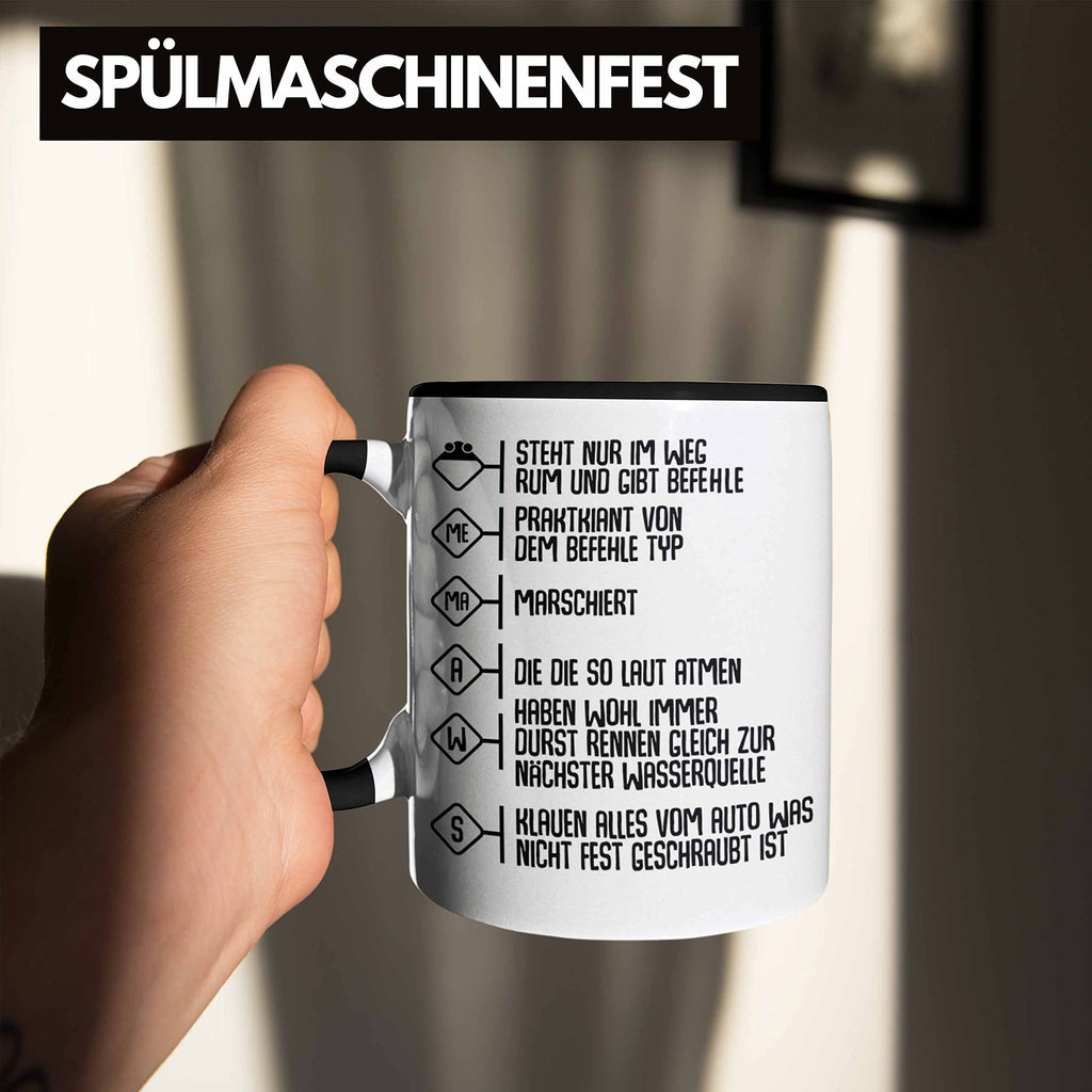 Trendation - Feuerwehr Tasse Geschenke Zubehör Lustig Einsatz Geburtstag Spruch Mann Praktikant (Rot)