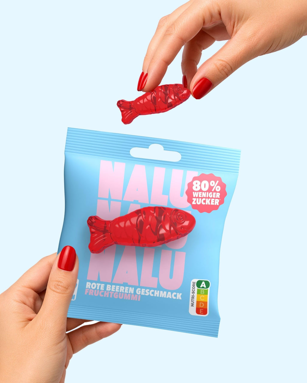 NALU Probierset Gummibärchen ohne Zuckerzusatz, 4 Sorten, 12 x 50 g