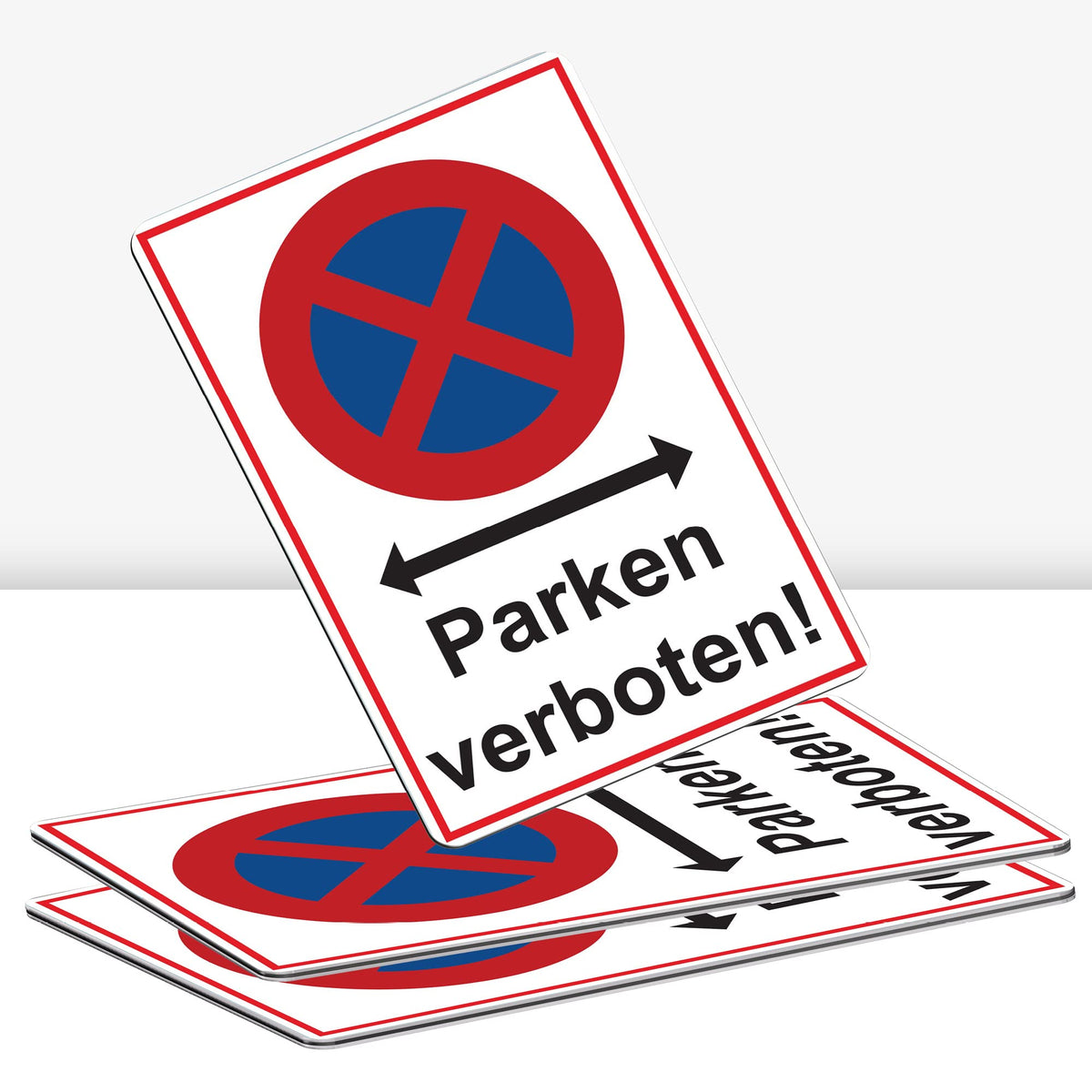 STROBO 3x PVC-Schilder "Feuerwehrzufahrt freihalten" 30 x 20 cm mit UV-Schutz