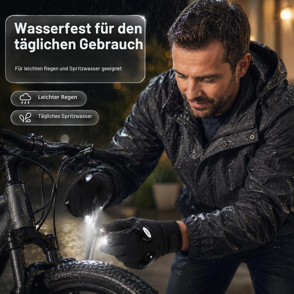 Mylivell Handschuhe mit Licht für Männer – LED Angelhandschuhe, Handschuhe mit LED Licht für Angeln, Camping & Reparaturen, praktische Geschenkidee für Männer, Vatertag Geschenk