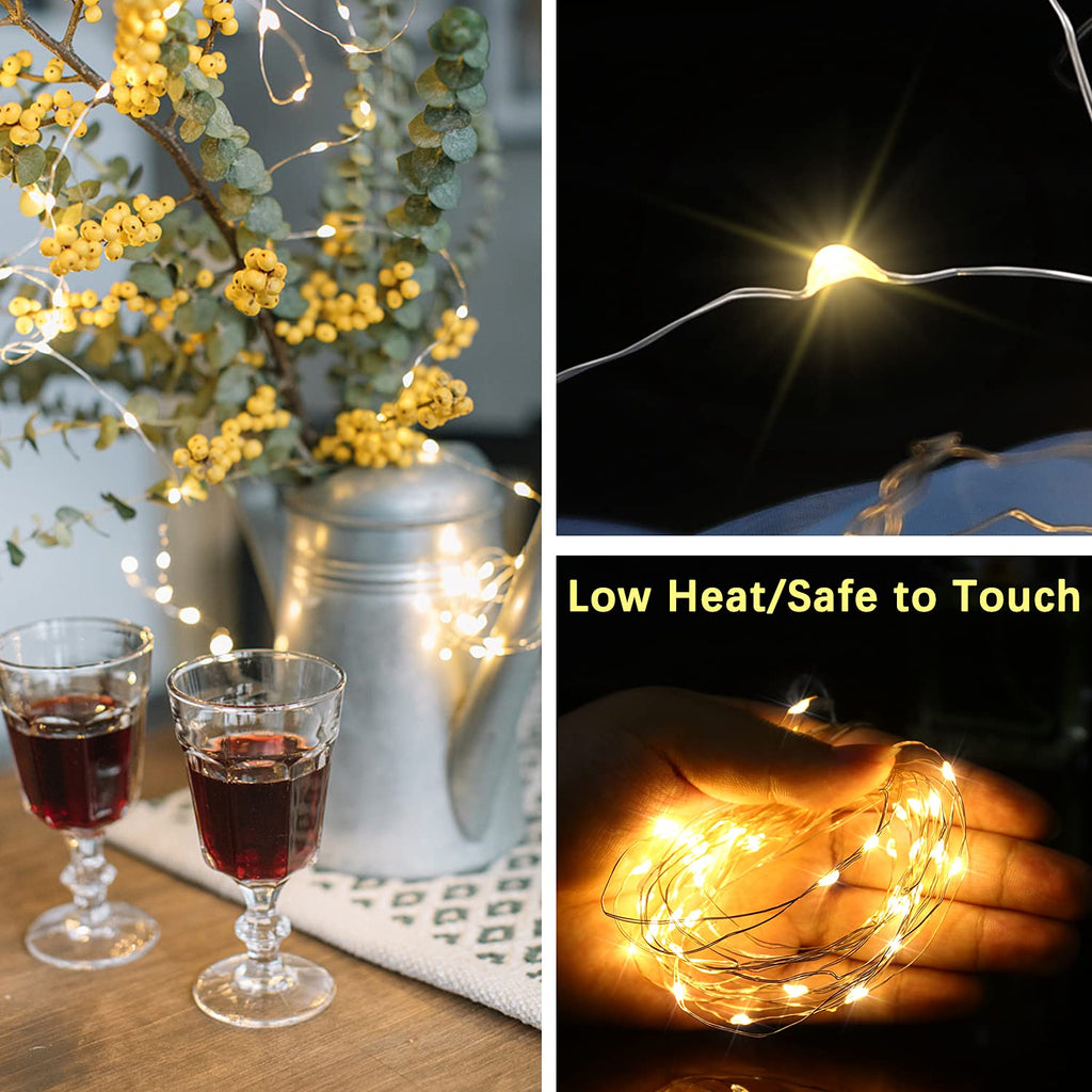 30 Stück Lichterkette Batterie 10 LED Lichterkette mit Batterie 1M LED Lichterketten 3.3FT Lichterketten für Innen Weihnachten Deko