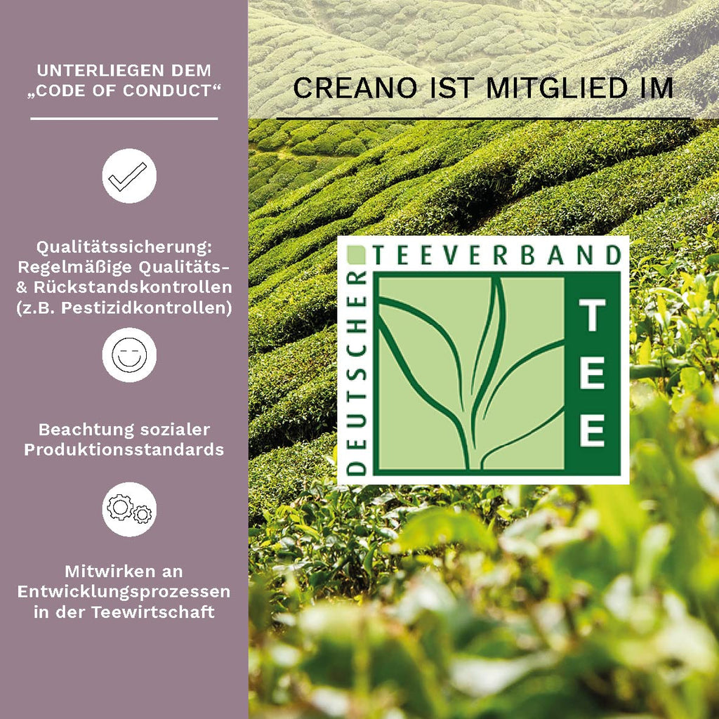 Creano 6 Teeblumen Geschenkbox weißer, schwarzer & grüner Tee in edler Magnetbox mit Silberprägung - 6 verschiedene Sorten - Geschenk zu Weihnachten