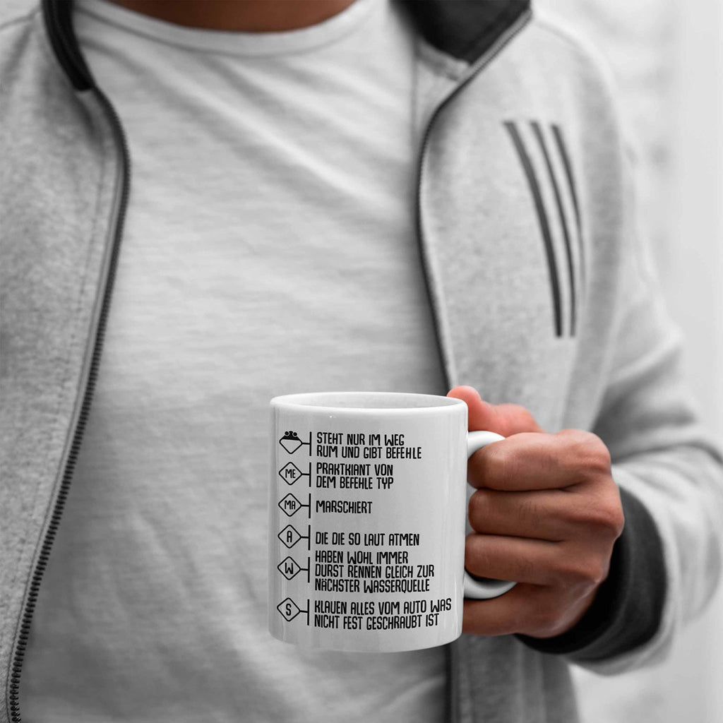 Trendation - Feuerwehr Tasse Geschenke Zubehör Lustig Einsatz Geburtstag Spruch Mann Praktikant (Rot)