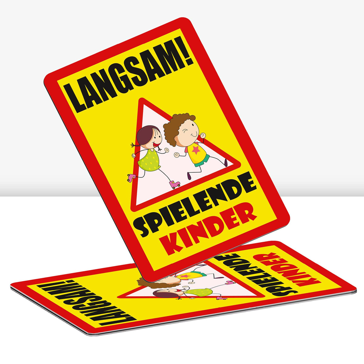 STROBO 2x XXL PVC-Schilder "Feuerwehrzufahrt" 40 x 30 cm mit UV-Schutz