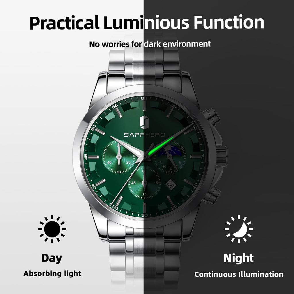 BENYAR BY Uhren Herren Chronograph Analog Quarz Wasserdicht Datum Armbanduhr Herren Mode Business-Kleid Herrenuhr Elegantes Geschenk fur Männer