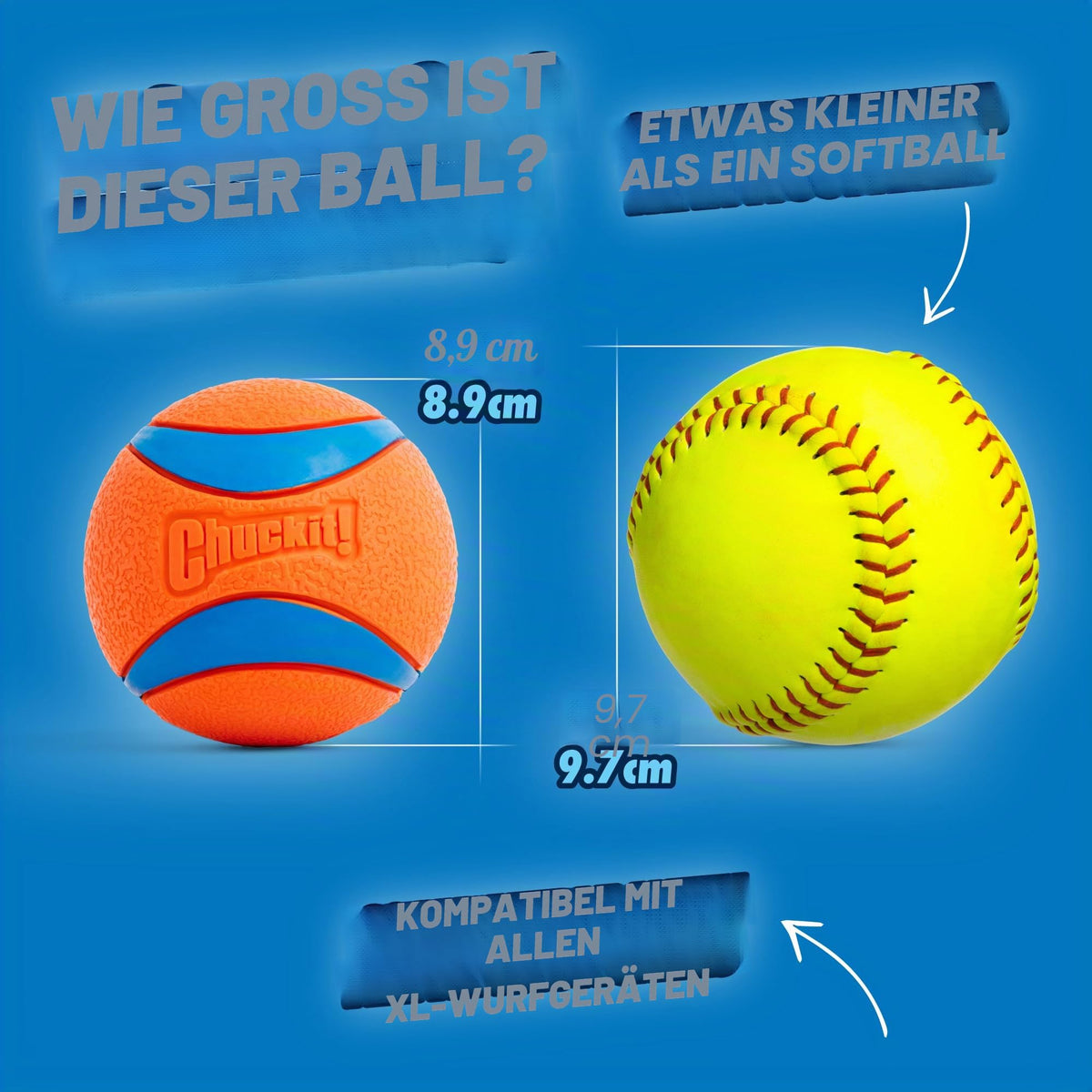 Chuckit! Ultra Ball Medium 1er Pack (2 Bälle) Multicolor