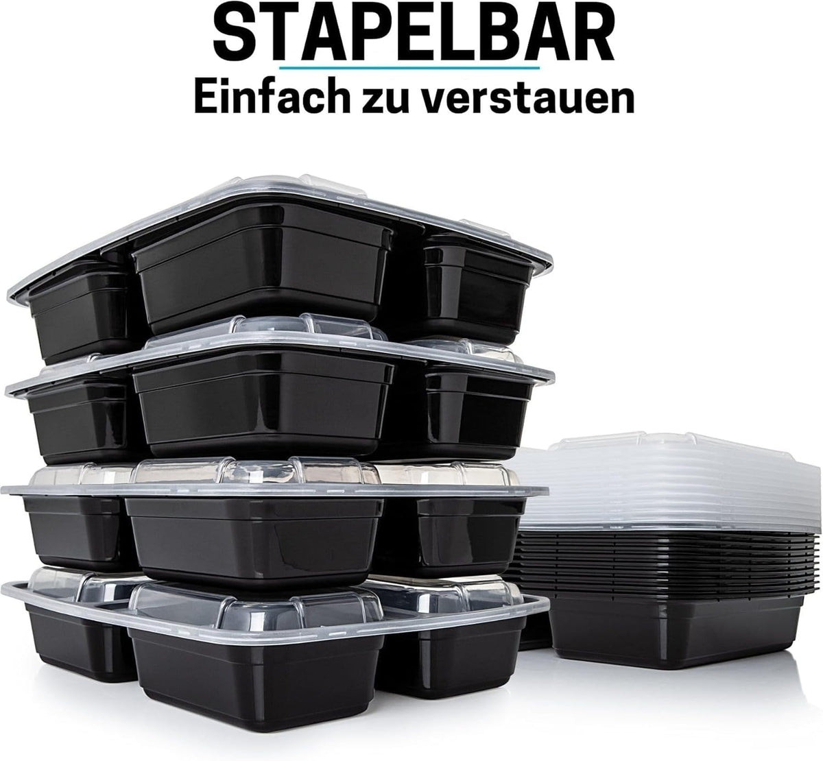 Igluu Meal Prep Boxen (10er-Pack) 2 Fächer – 887ml