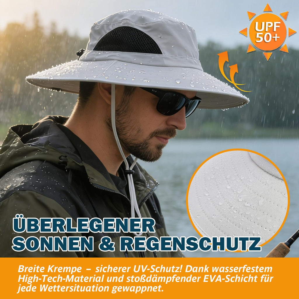 EINSKEY Breitkrempe Sonnenhut, wasserdichter Buschhut für Damen und Herren