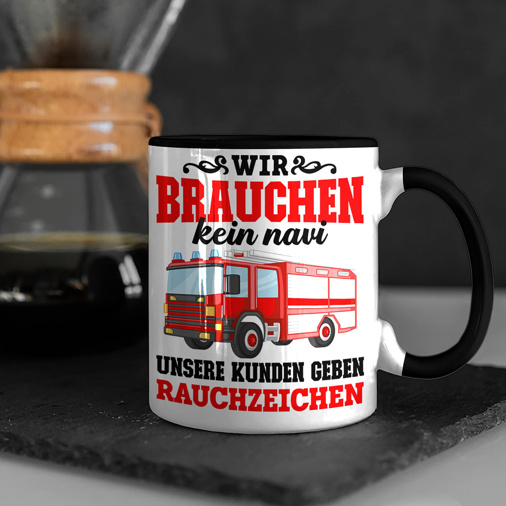 Trendation - Feuerwehr Tasse Geschenk Feuerwehrgeschenkartikel Mann Männer Erwachsene Feuerwehrmann Tasse Spruch (Rot)