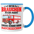 Trendation - Feuerwehr Tasse Geschenk Feuerwehrgeschenkartikel Mann Männer Erwachsene Feuerwehrmann Tasse Spruch (Rot)