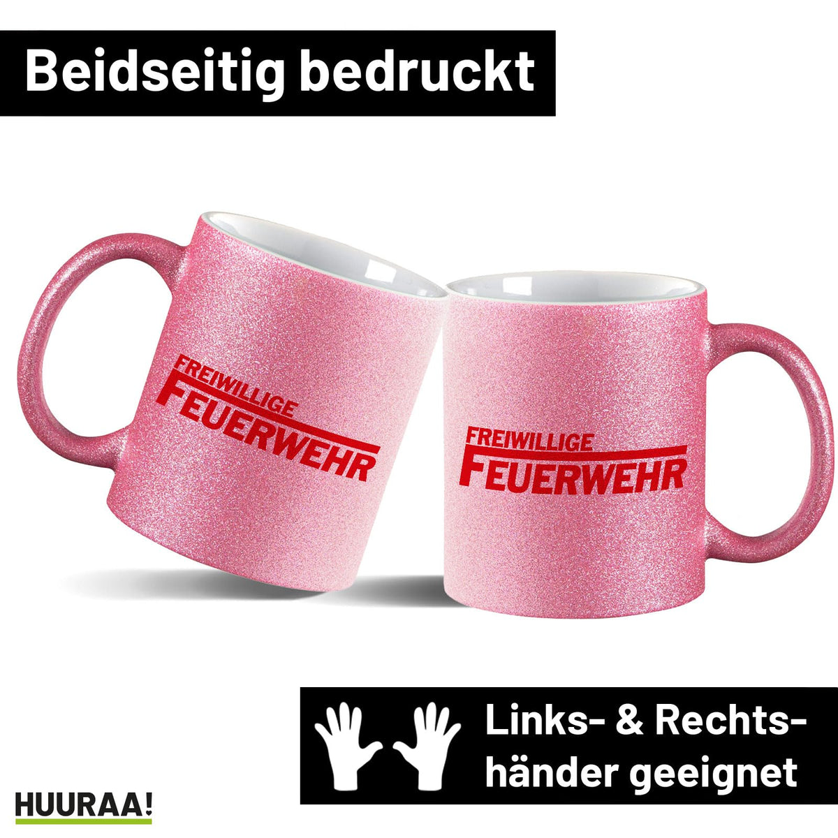 Huuraa Glitzertasse Freiwillige Feuerwehr Geschenk