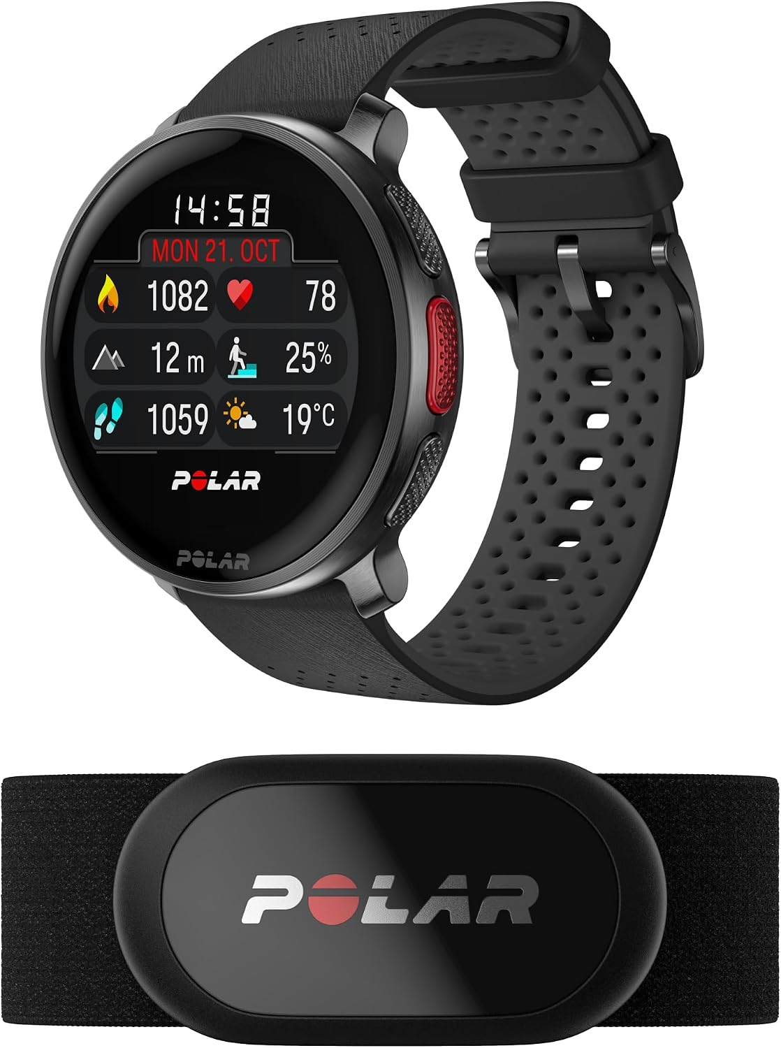 Polar Vantage V3 Premium GPS-Sportuhr mit AMOLED