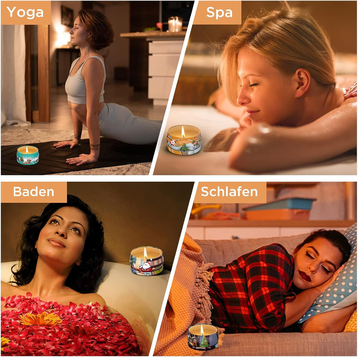 Primevolve Duftkerzen Geschenkset 12 Stück 2.5 OZ，Geburtstagsgeschenk für, Geschenke für ，Personalisierte Geschenke für Weihnachten,Jahrestag, Bad, Yoga, Kleine Geschenke für