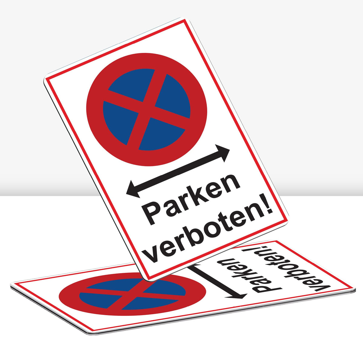 STROBO 2x XXL PVC-Schilder "Feuerwehrzufahrt" 40 x 30 cm mit UV-Schutz