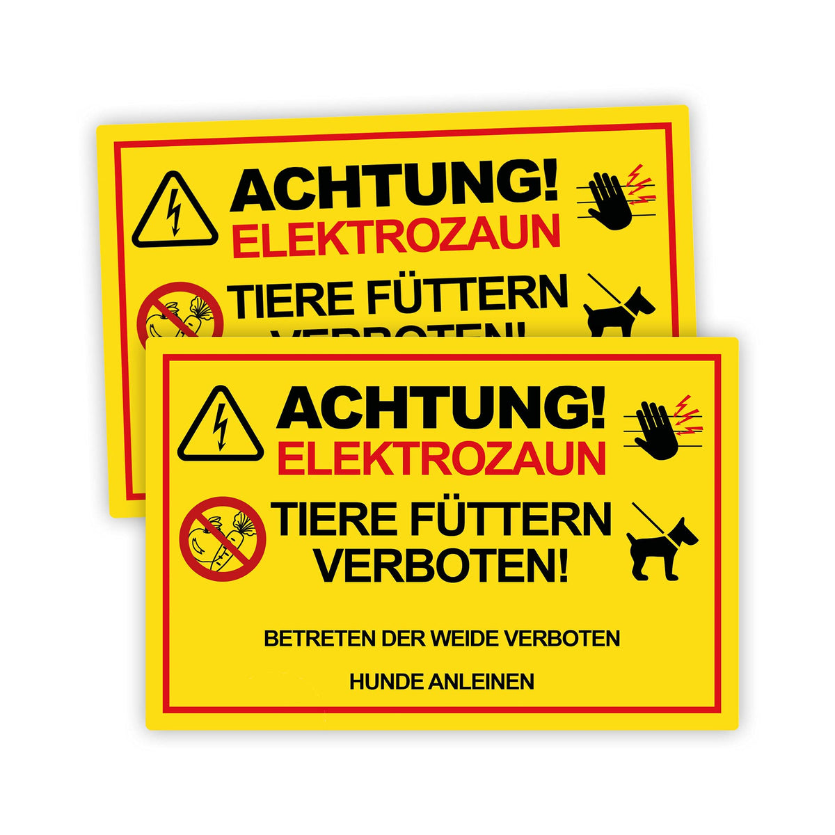 STROBO 2x XXL PVC-Schilder "Feuerwehrzufahrt" 40 x 30 cm mit UV-Schutz