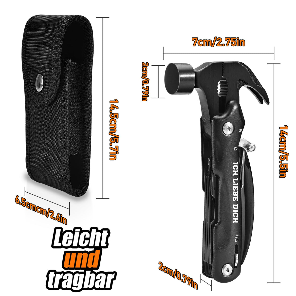 BIIB Geschenke für Männer, 12 in 1 Multitool Weihnachtsgeschenke für Männer