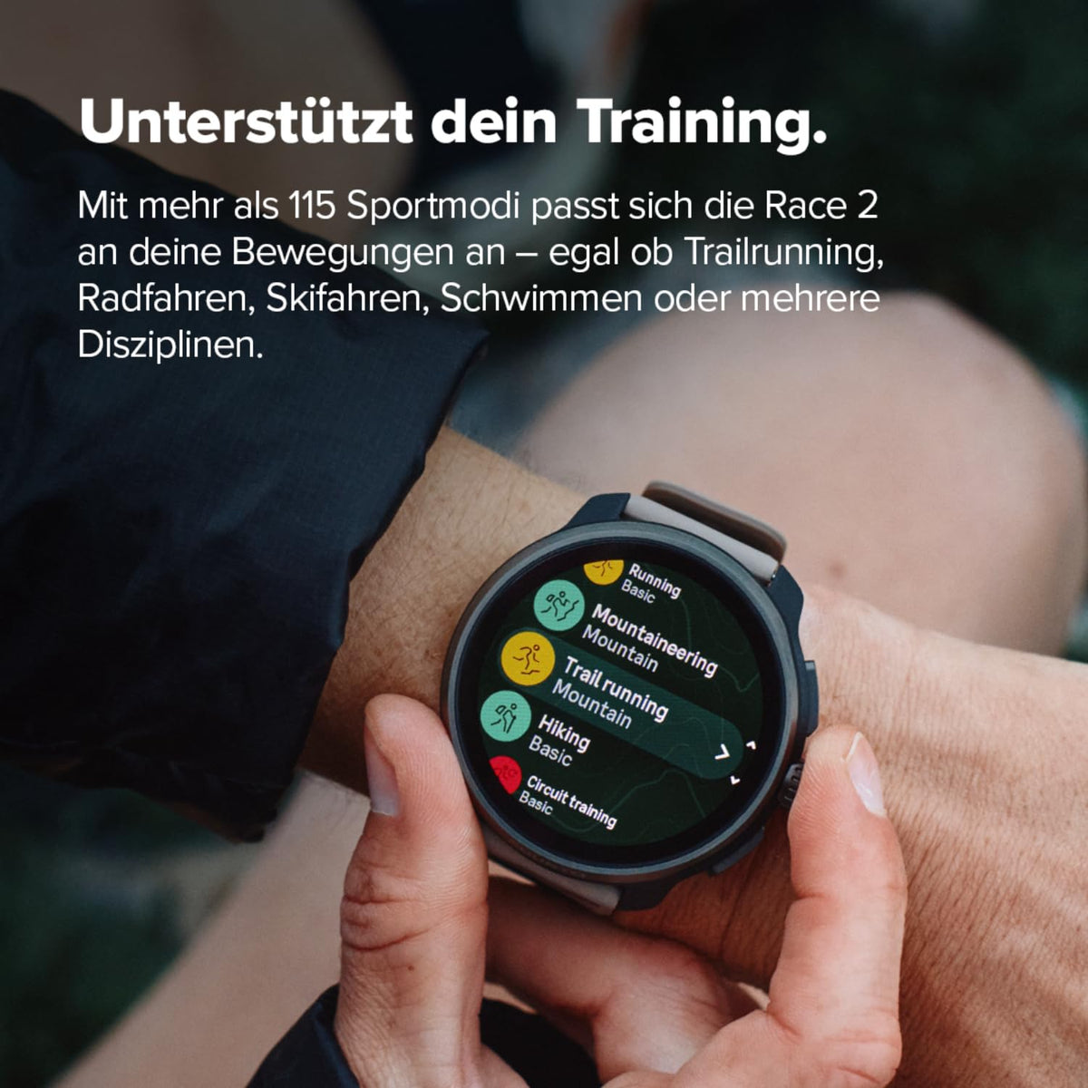 SUUNTO Race 2 GPS-Sportuhr, 1,5-Zoll-AMOLED-Display, 115+ Sportmodi