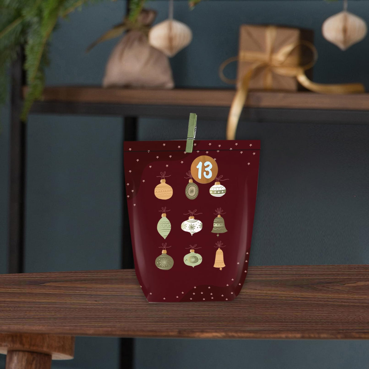 Adventskalender zum Befüllen, 24 Weihnachtskalender Papiertüten zum Selber Basteln, Geschenktüten zum selbst füllen, Advents Tüten Selbstbefüllen für Kinder & Erwachsene