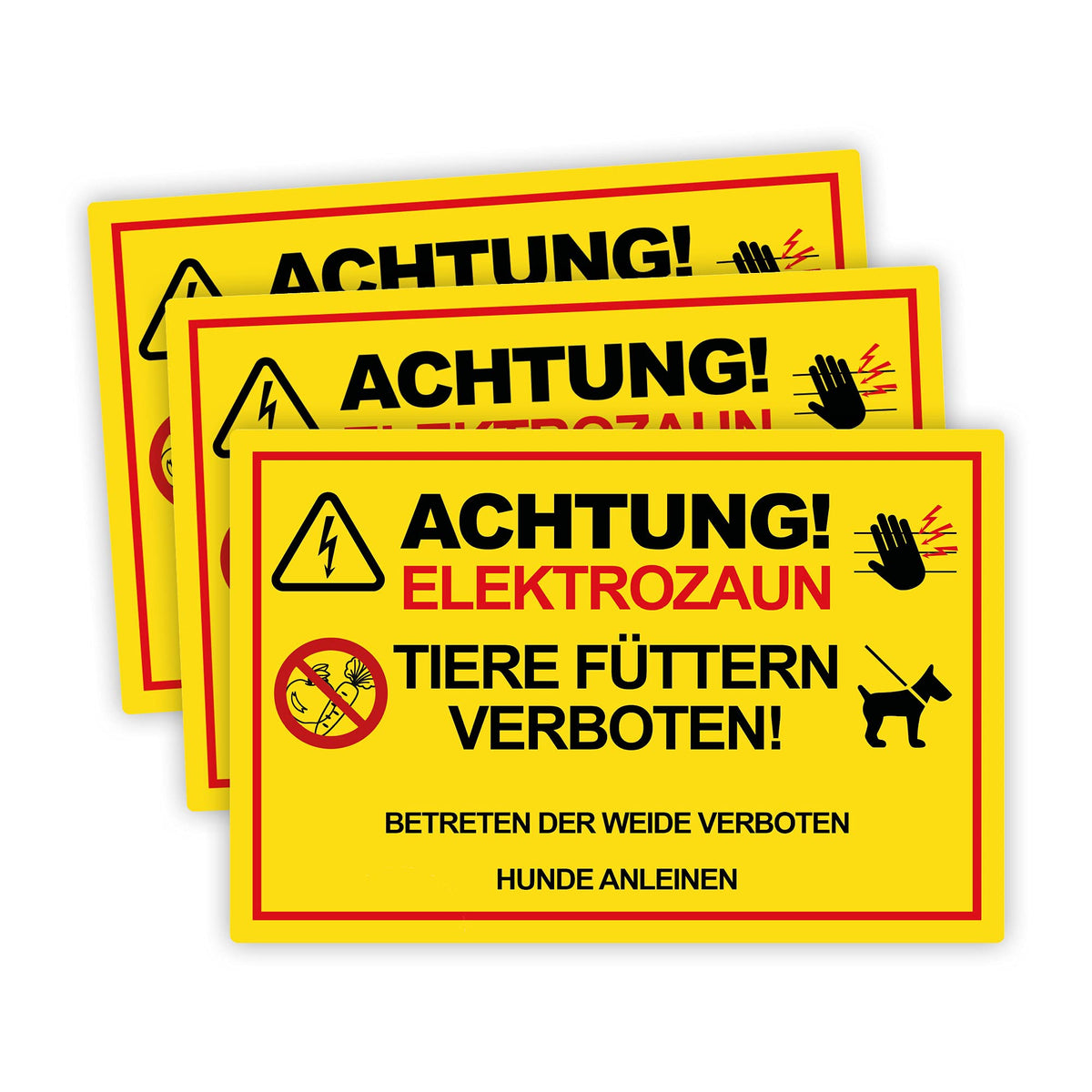 STROBO 3x PVC-Schilder "Feuerwehrzufahrt freihalten" 30 x 20 cm mit UV-Schutz