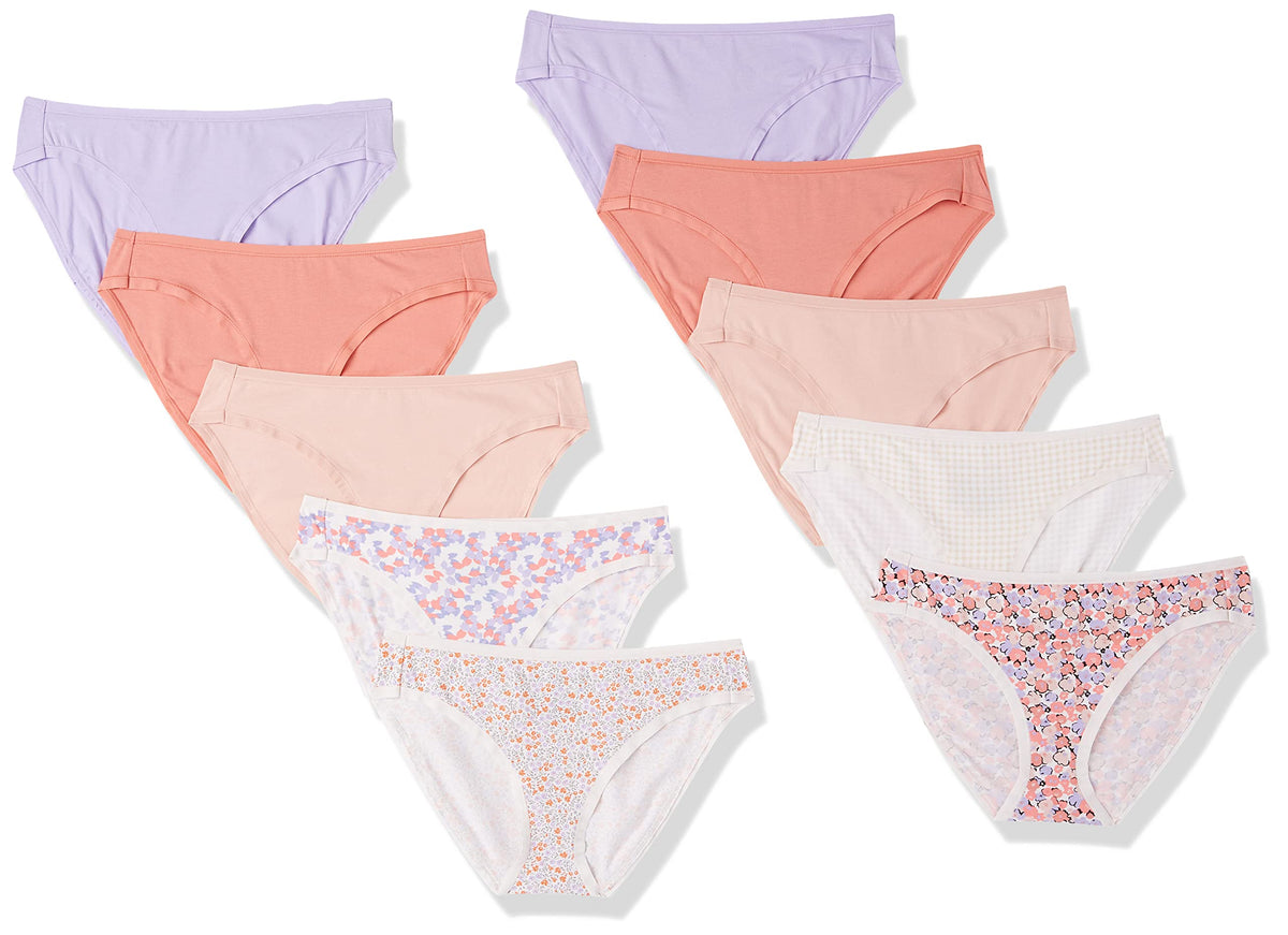 Amazon Essentials Women's Cotton Spandex Bikini Brief Underwear (Available in Plus Size)