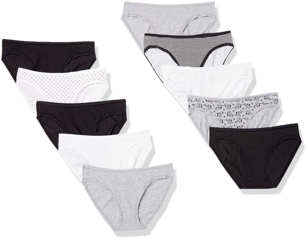Amazon Essentials Women's Cotton Spandex Bikini Brief Underwear (Available in Plus Size)