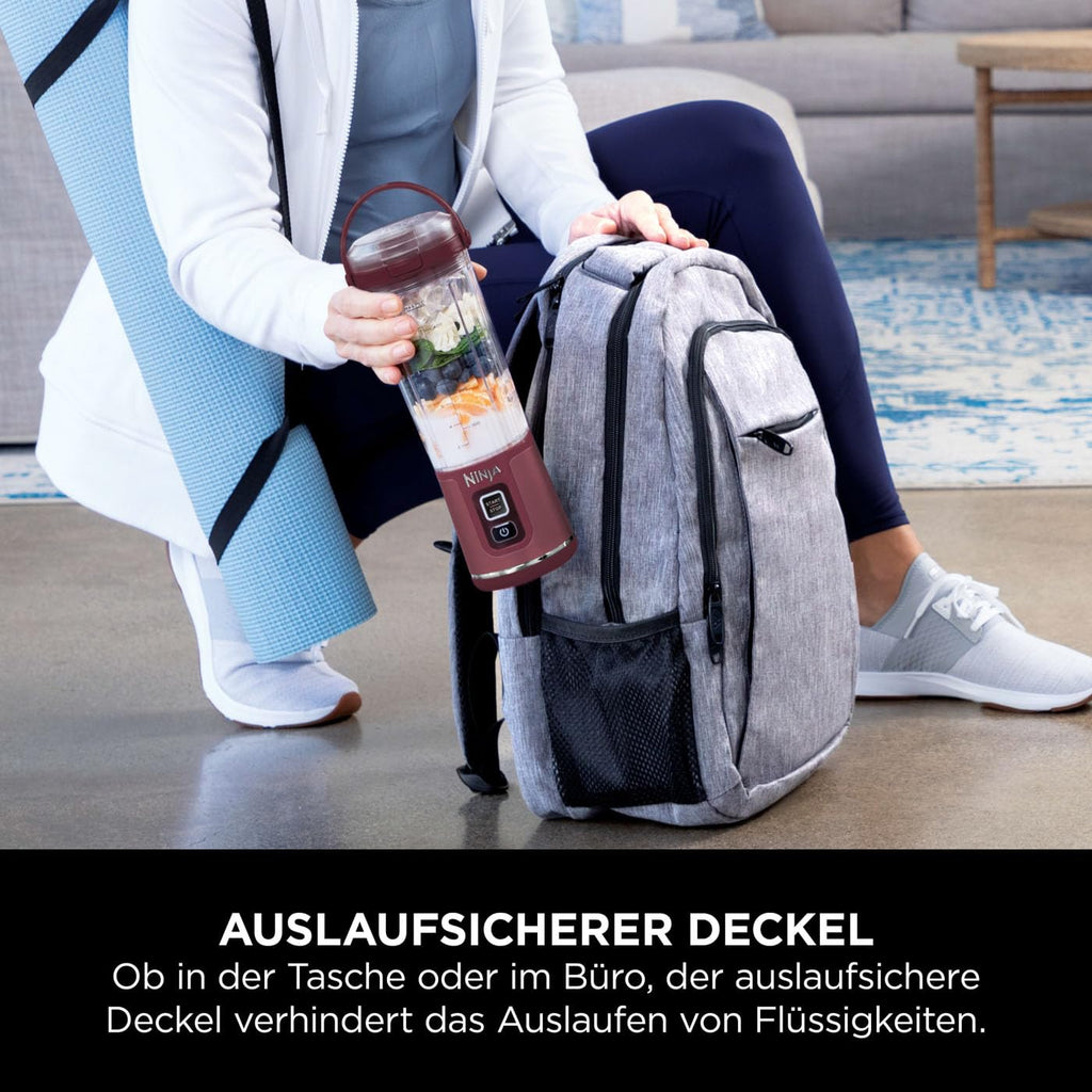 Ninja Blast Tragbarer Mixer / Blender / Smoothie Maker, 530ml Becher, Auslaufsicherer Deckel, Leistungsstarker Mini Standmixer, Kabellos & Wiederaufladbar, Zerkleinert Eis & Obst, Blau, BC151EUNV