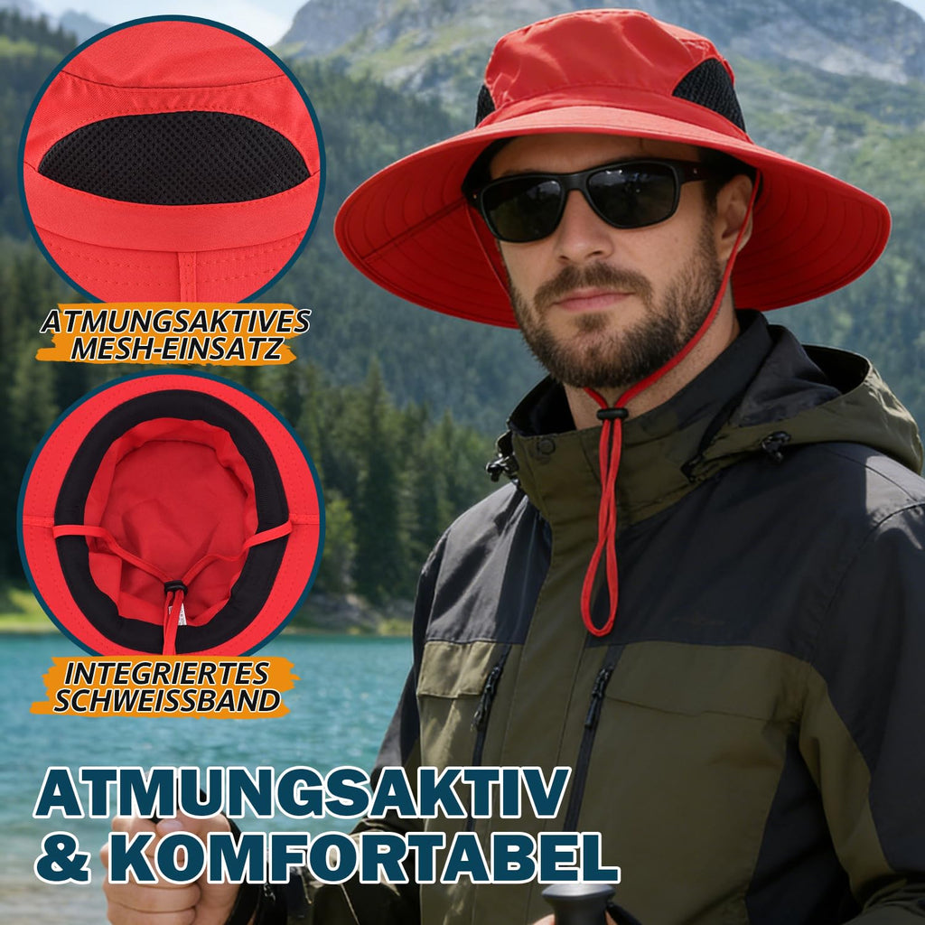 EINSKEY Breitkrempe Sonnenhut, wasserdichter Buschhut für Damen und Herren