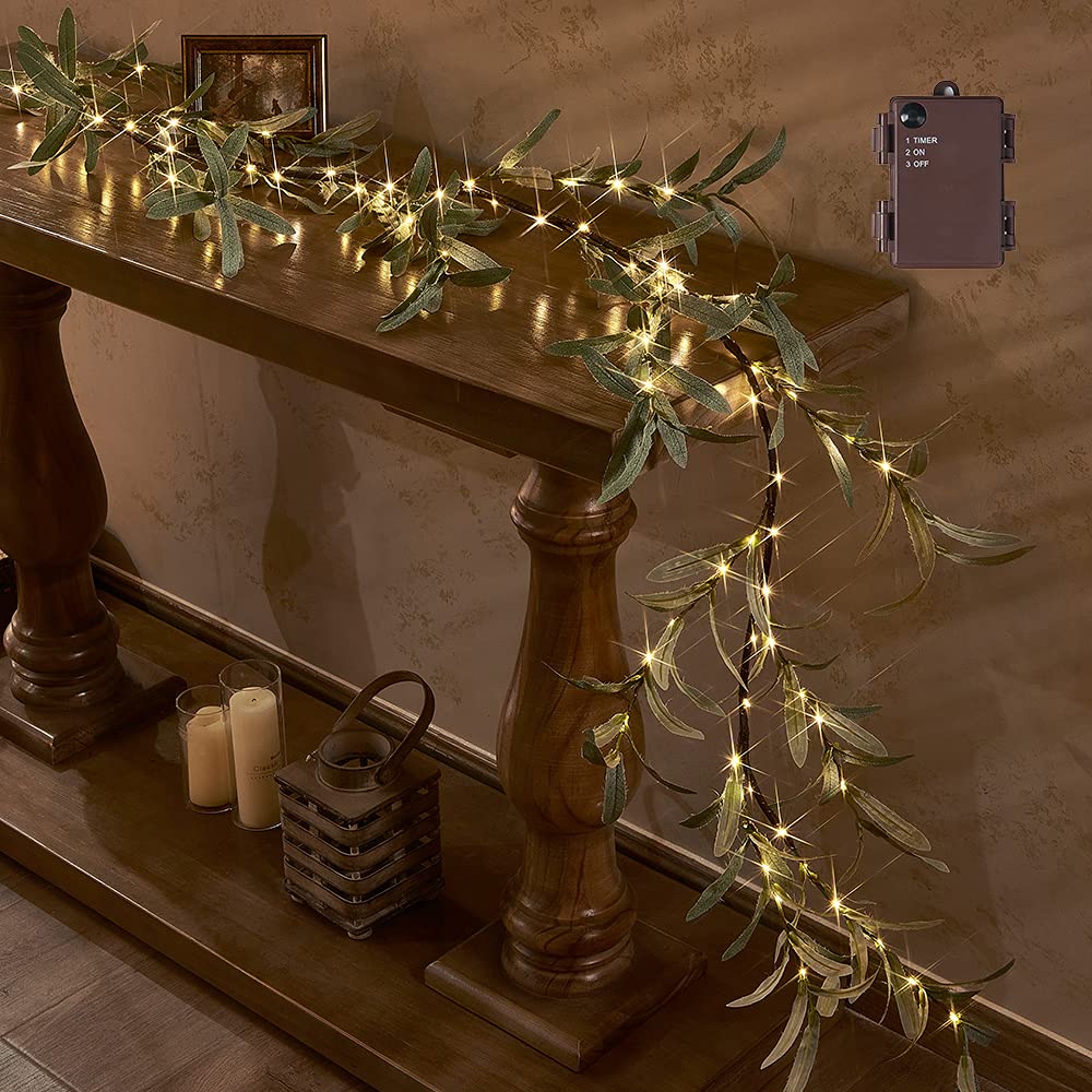 Hairui Weidenrebe Baum Lichter mit Timer 180CM 48LEDs Zweige mit LED Beleuchtung Lichterketten Lichterbaum Batteriebetrieben für Weihnachten Wohndekoration