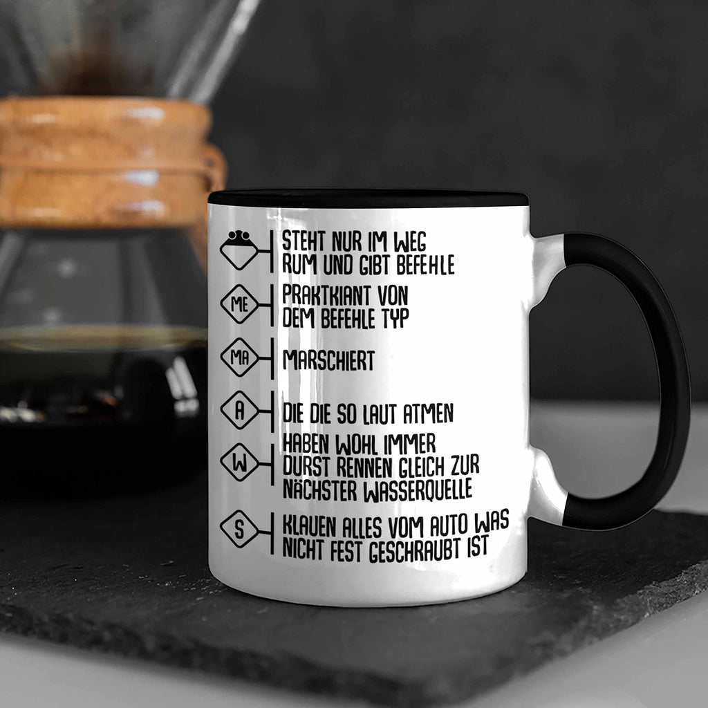 Trendation - Feuerwehr Tasse Geschenke Zubehör Lustig Einsatz Geburtstag Spruch Mann Praktikant (Rot)