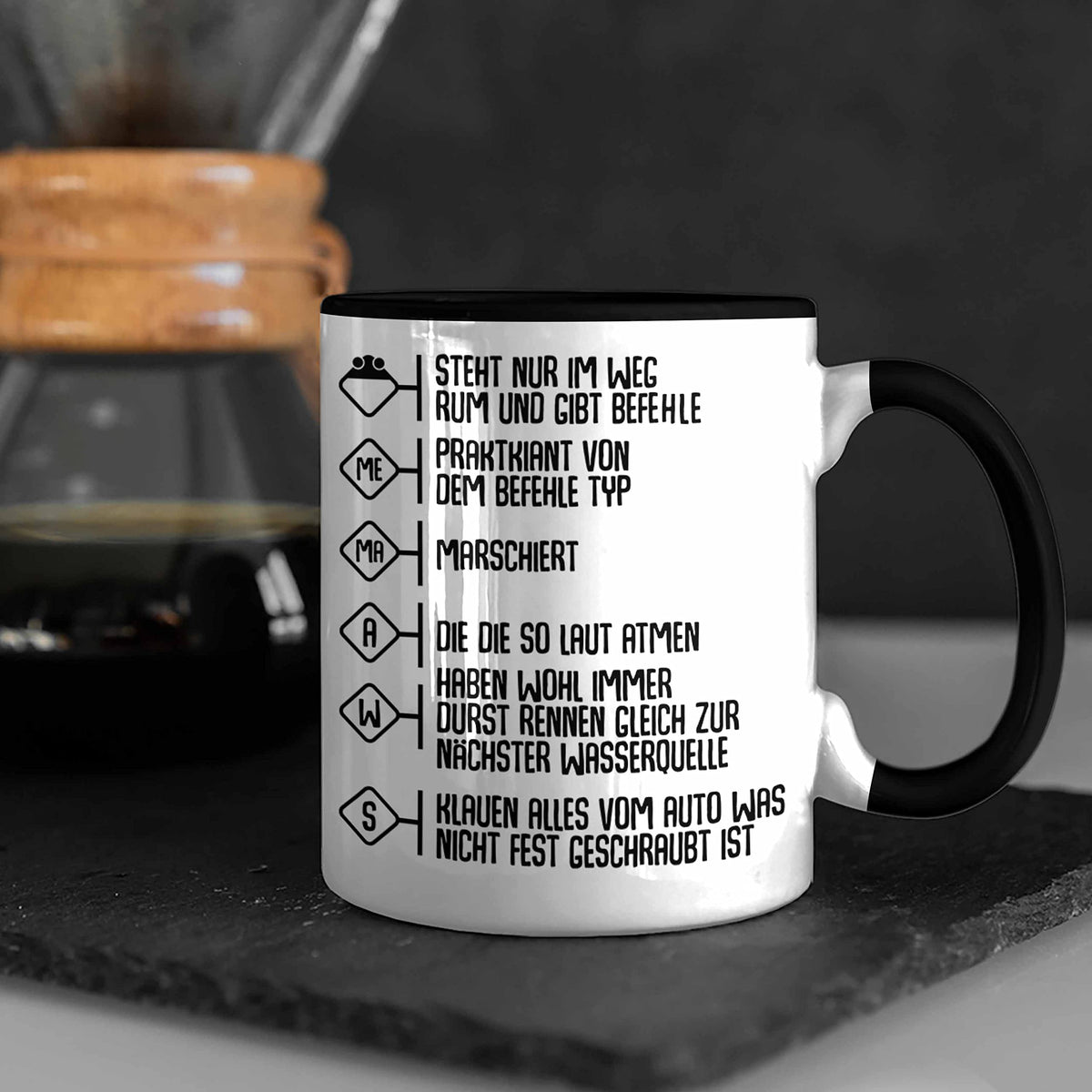 Trendation - Feuerwehr Tasse Geschenke Zubehör Lustig Einsatz Geburtstag Spruch Mann Praktikant (Rot)