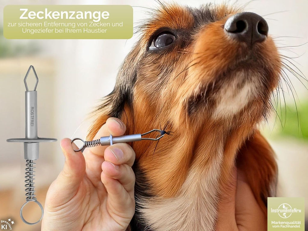 Zeckenzange Zeckenpinzette Zeckengreifer im 3er Set Edelstahl Rostfrei