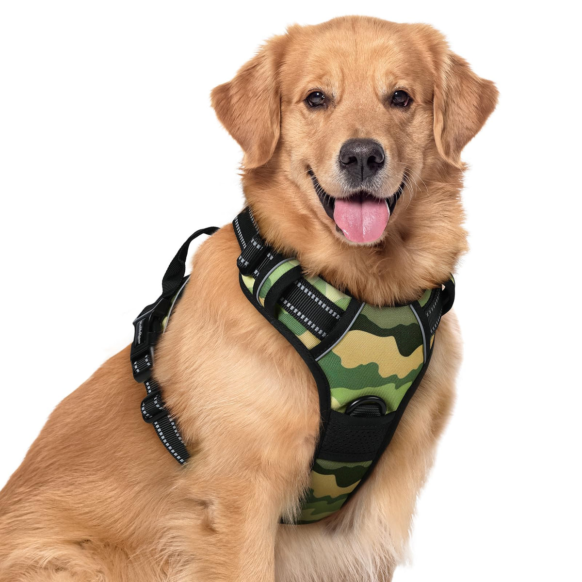 rabbitgoo Hundegeschirr Grosse Hunde Anti Zug mit Griff, L, Schwarz