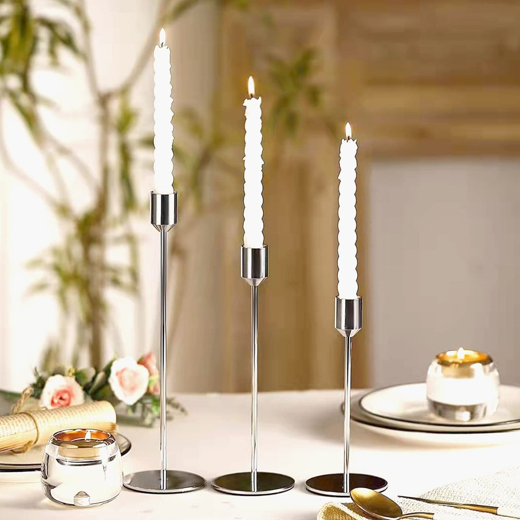 Pesonlook Set mit 24 Kerzenhaltern, Goldfarben, Konisch