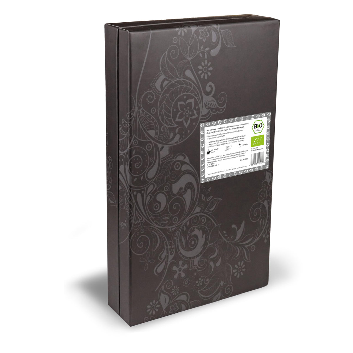 Creano Premium Bio Kräutertee Geschenkset „ORGANIC HERBAL TEA“ - 9 Pyramiden-Teebeutel in 9 unterschiedlichen Sorten - 22,5g - NEUHEIT 2024*