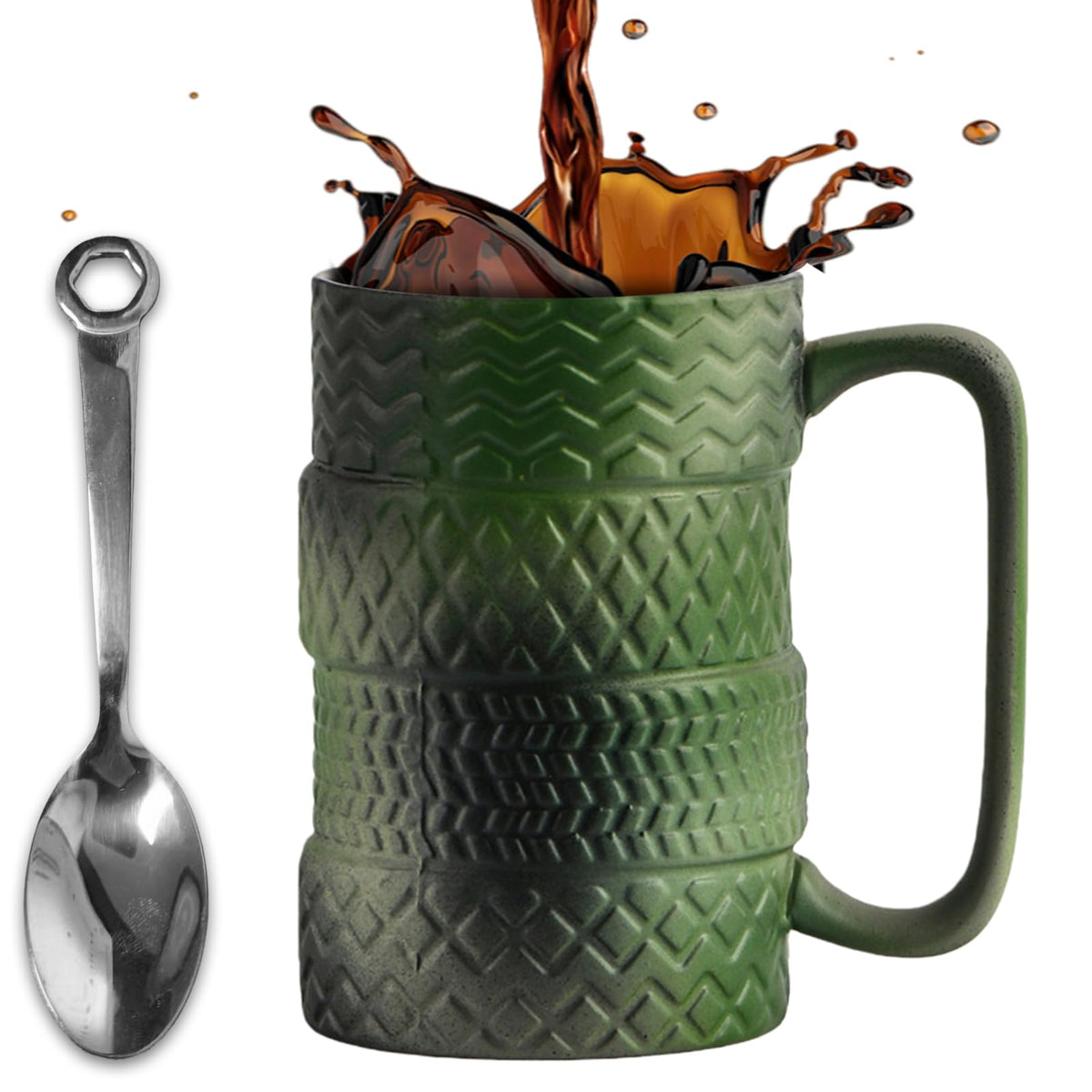 ZONSUSE Feuerlöscher Tasse Personalisiert,Becher in Form Eines Feuerlöschers,Kaffeebecher Porzellan,Lustige Geschenke für Männer Frauen Firemen Liebhaber Freunde Kollegen Kinder Geburtstage (Rot)