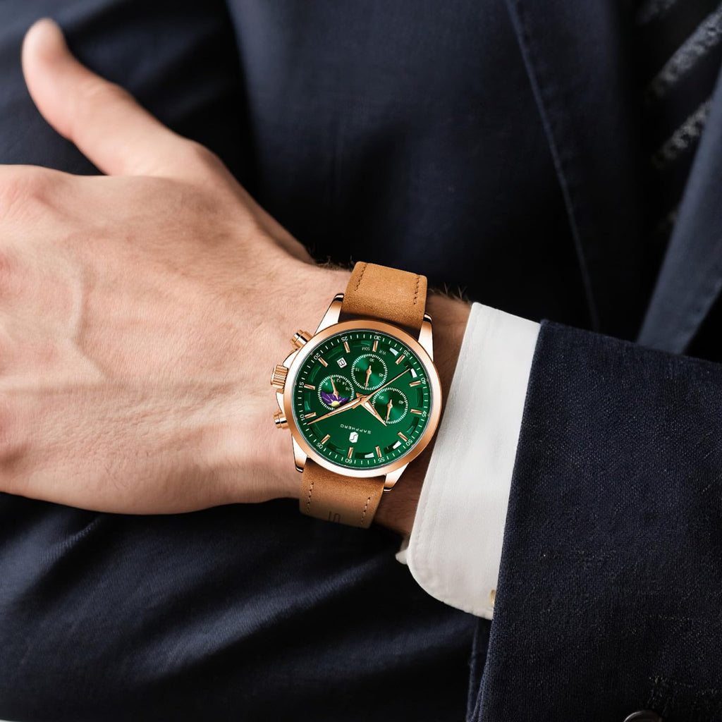 BENYAR BY Uhren Herren Chronograph Analog Quarz Wasserdicht Datum Armbanduhr Herren Mode Business-Kleid Herrenuhr Elegantes Geschenk fur Männer
