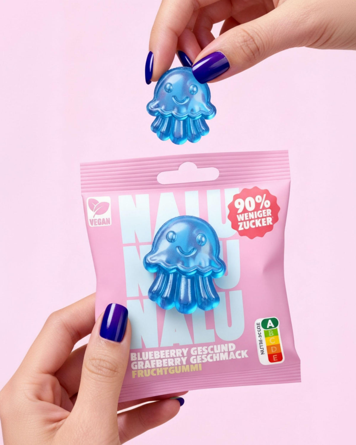 NALU Probierset Gummibärchen ohne Zuckerzusatz, 4 Sorten, 12 x 50 g