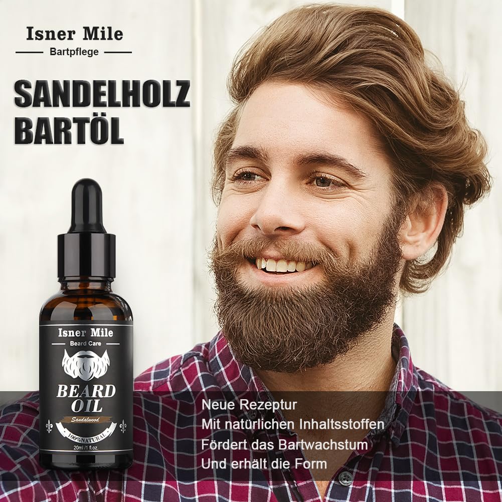 Bartpflege Set für Männer Reinigen & Nähren, Bart Geschenke Alles-in-1