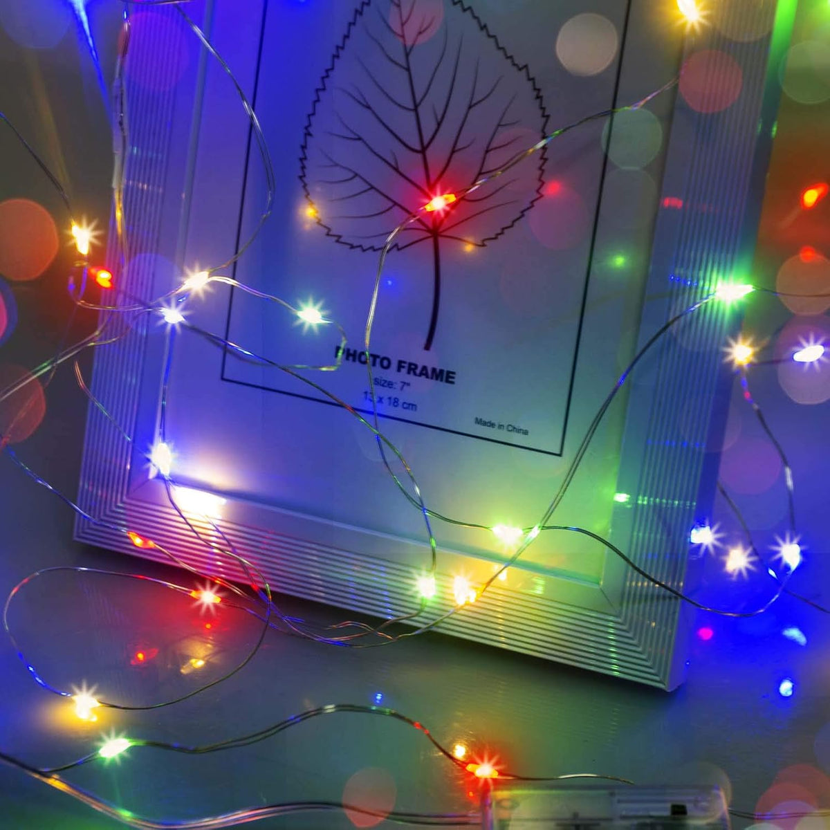cshare Halloween Deko Lichterkette, Herbst lichterkette, 16.4ft/5m 50LEDs Orange Fall Fairy Lichter,Halloween Dekorationen String IP65 wasserdicht Zelt Lichter für kürbis Dach Fenster Party(Orange)