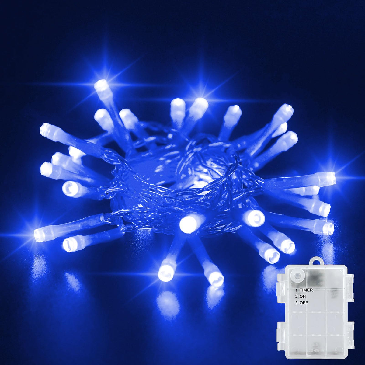 Dalugo 2 Stück Lichterkette Batterie, 3M 30 LED Orange Wasserdicht Lichterketten mit 6h Timer für Innen außen