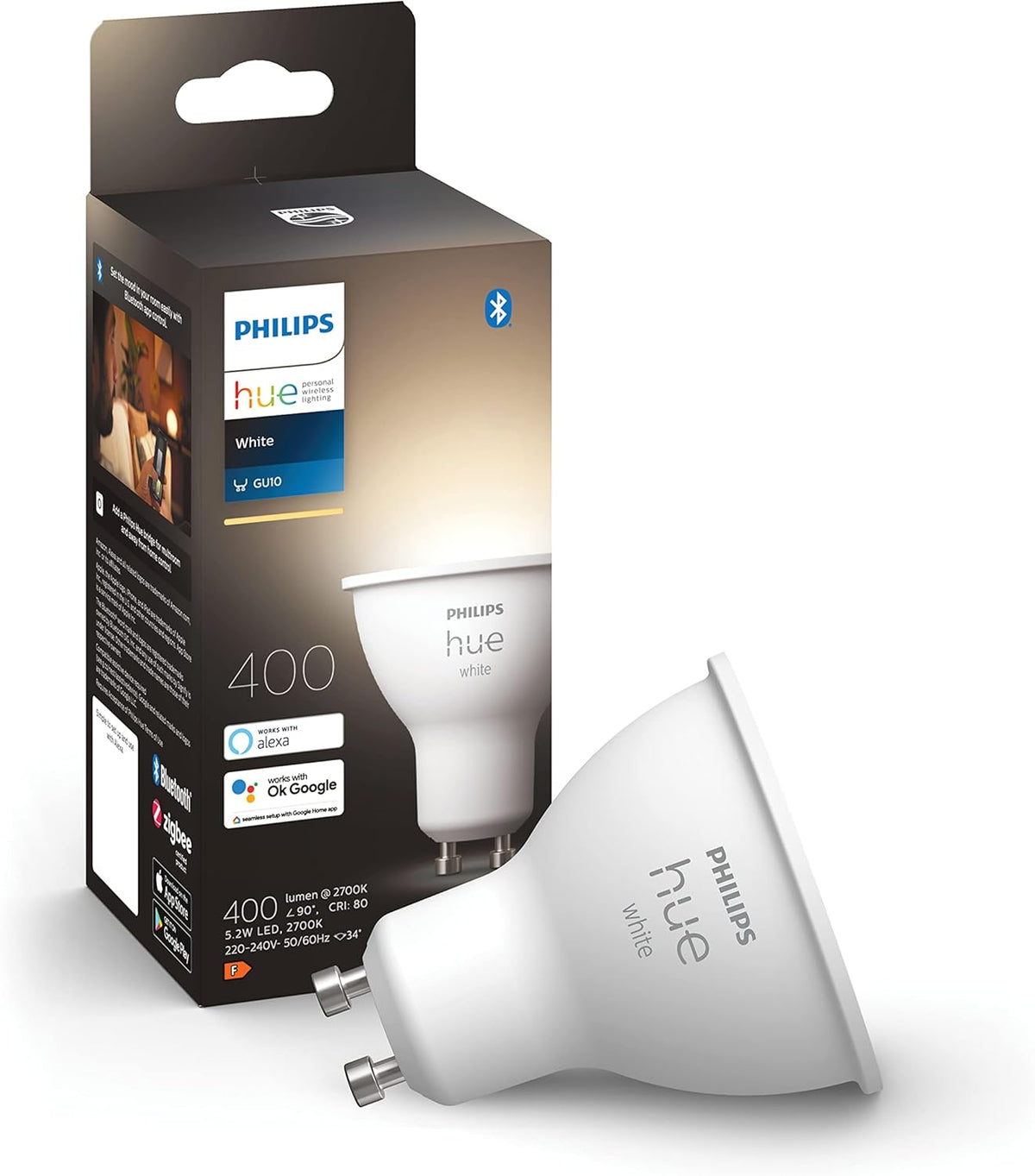 Philips Hue Runner Aufbaustrahler (Schwarz) - Warmweißes Licht - inkl. Hue Dimmschalter - Deckenstrahler 2 Flammig - GU10 - Hue White