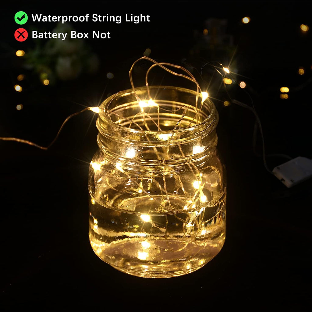 30 Stück Lichterkette Batterie 10 LED Lichterkette mit Batterie 1M LED Lichterketten 3.3FT Lichterketten für Innen Weihnachten Deko