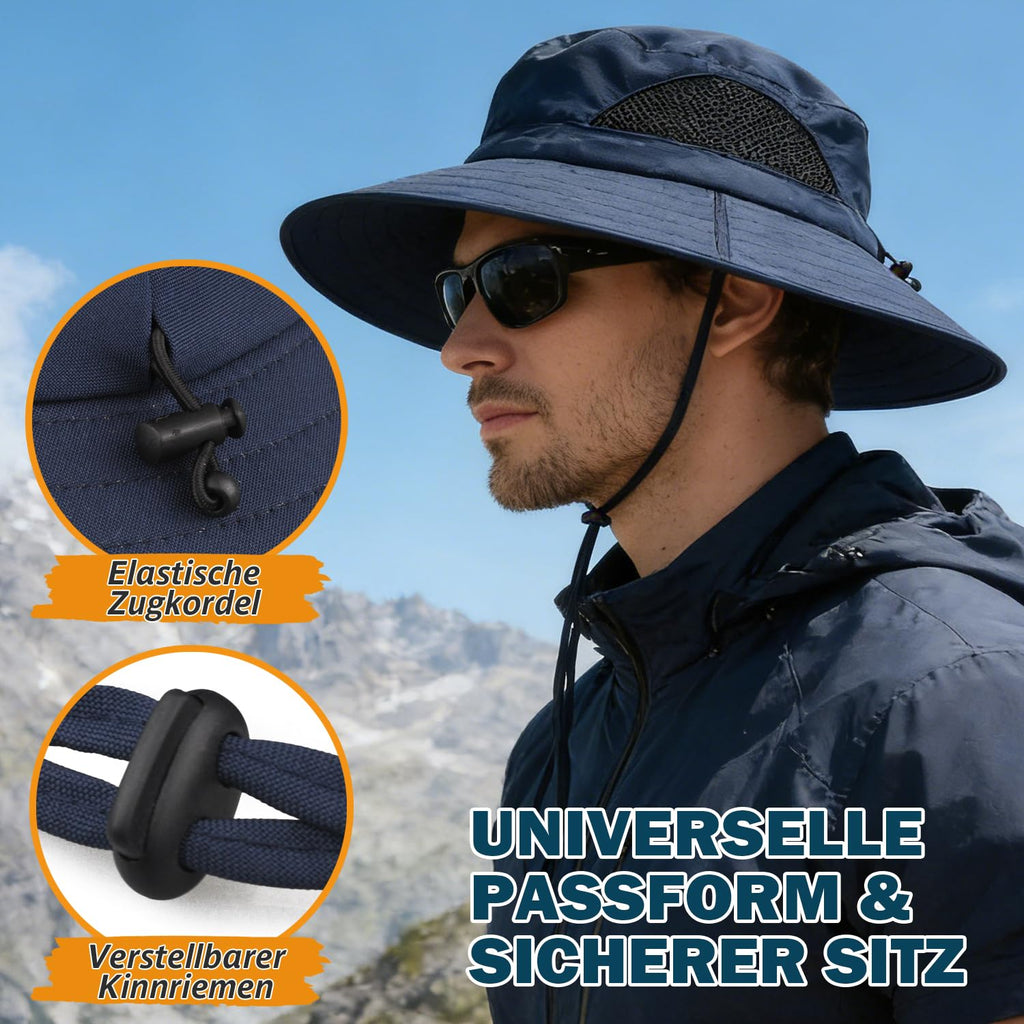 EINSKEY Breitkrempe Sonnenhut, wasserdichter Buschhut für Damen und Herren