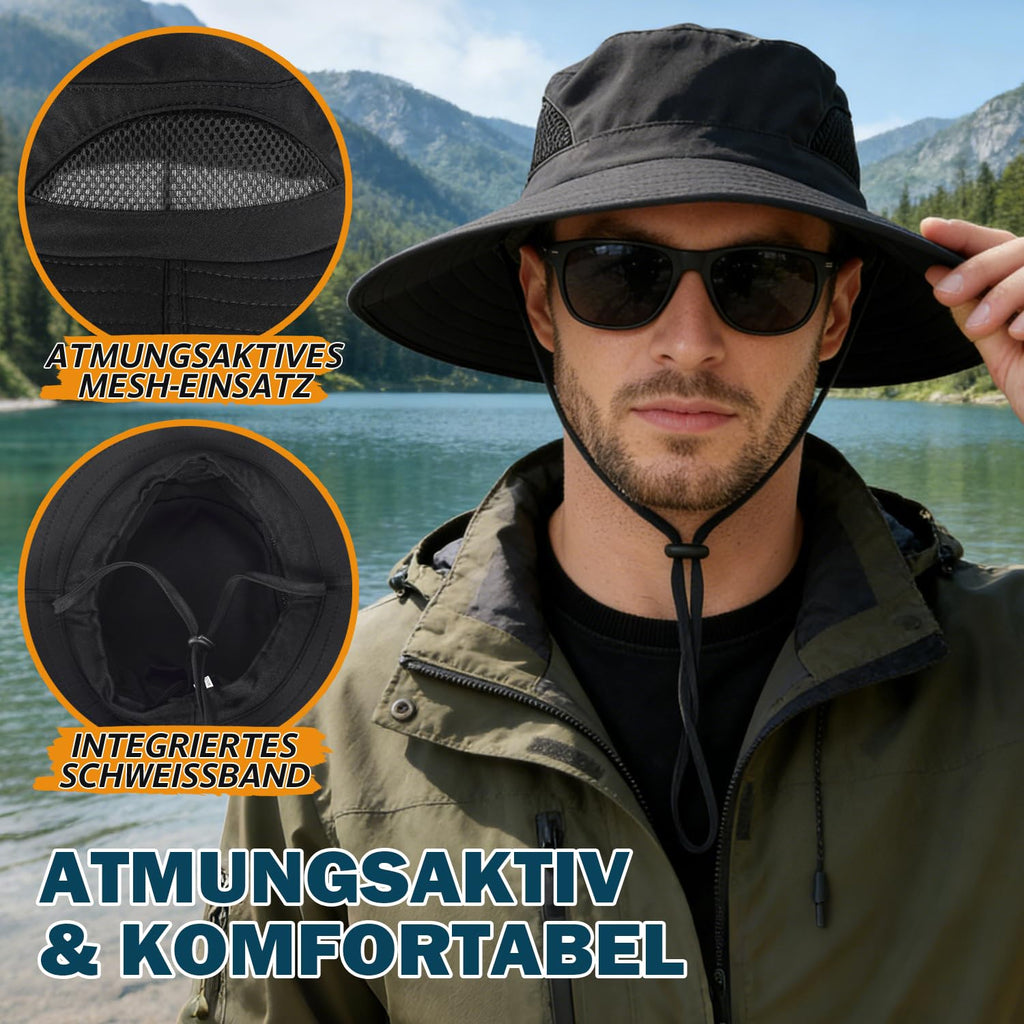 EINSKEY Breitkrempe Sonnenhut, wasserdichter Buschhut für Damen und Herren