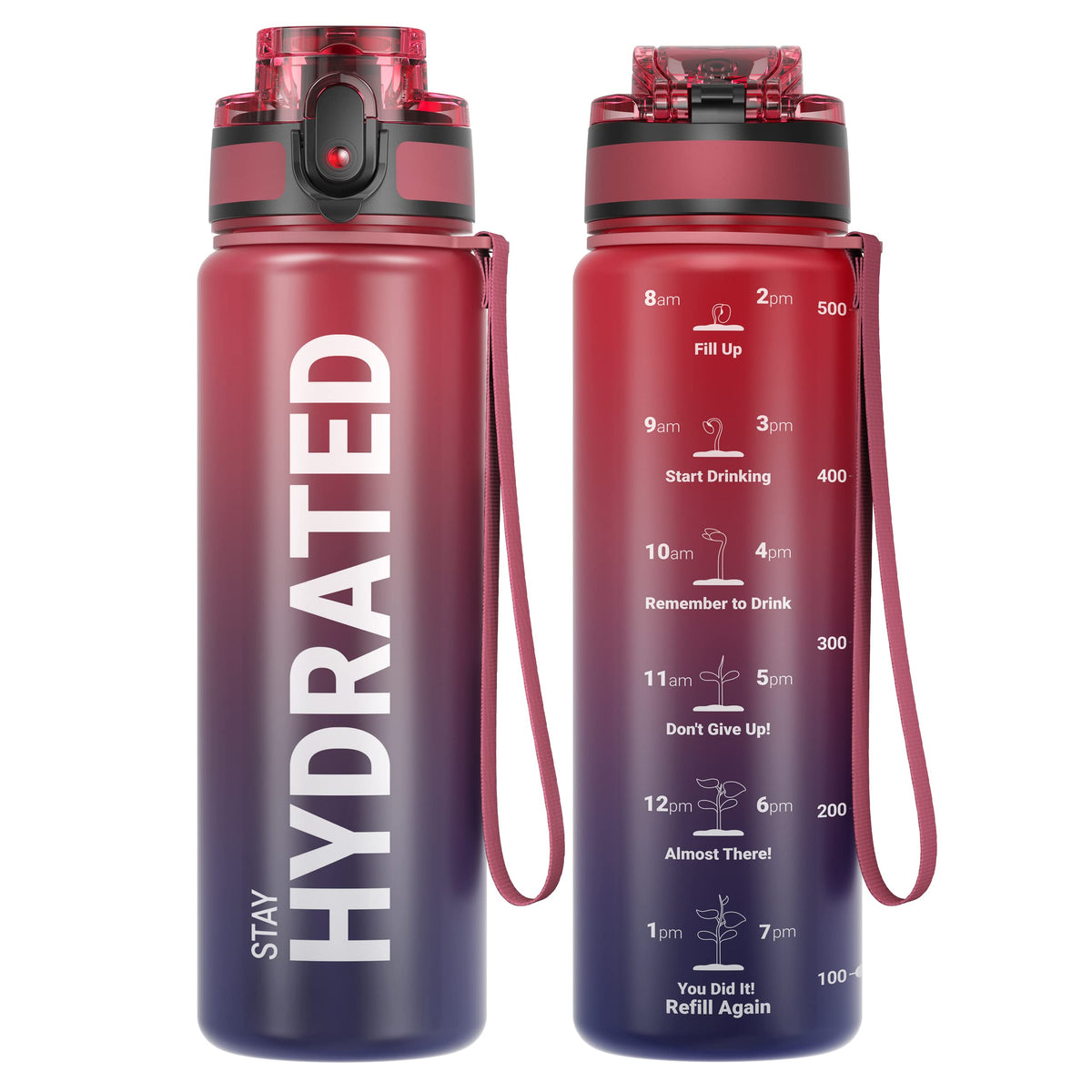 Sahara Sailor Trinkflasche, Tritan 1L/500ML/750ML Wasserflasche 1 Flasche