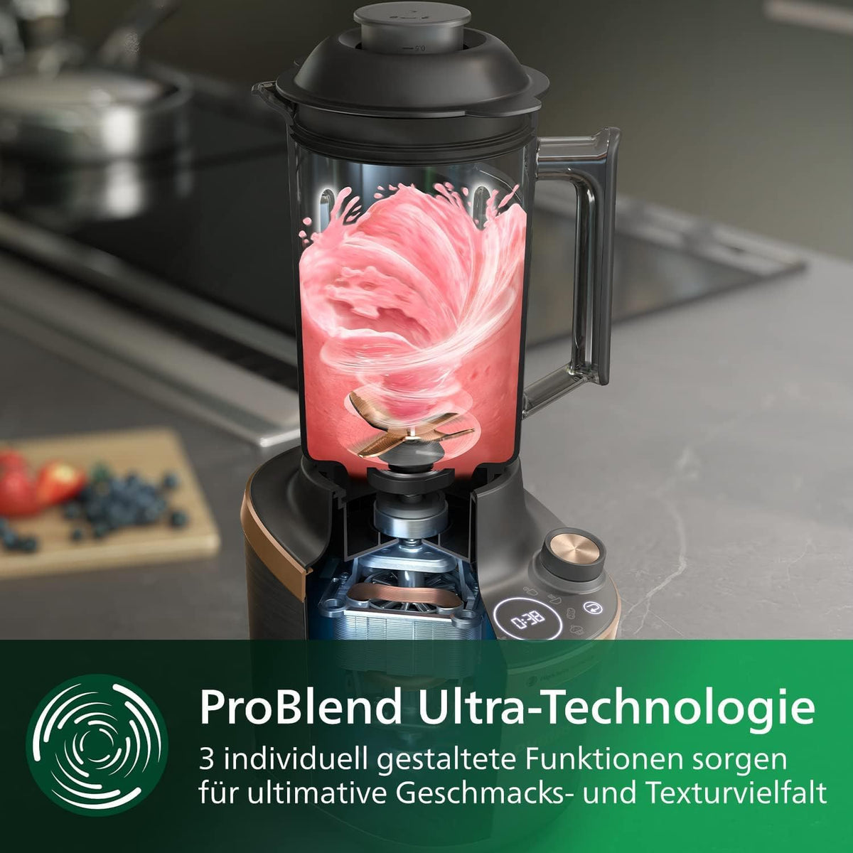 Philip Standmixer 7000 Serie, Edelstahl, 1.500 W