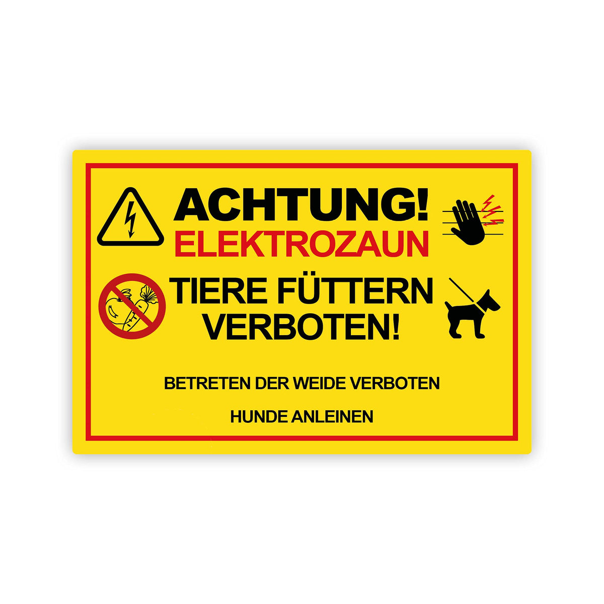 STROBO XXL PVC-Schild "Feuerwehrzufahrt" 40 x 30 cm mit UV-Schutz