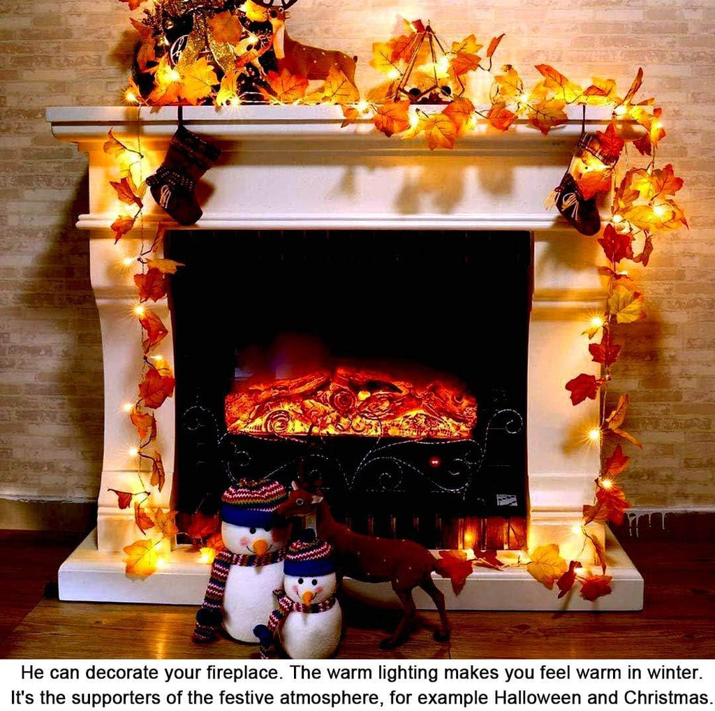 Herbst lichterkette, Herbst Blättergirlande,lichterkette,30 Ahornblatt Licht,Länge 3 Meter Benutzt für herbstdeko und weihnachtsdeko halloween deko party deko tischdeko